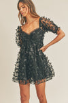 Black Butterfly Mini-Dress