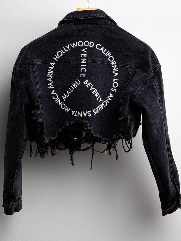 Trucker Jacket Diy Cropped Jean Jacket Denim Jean Jacket, Crop