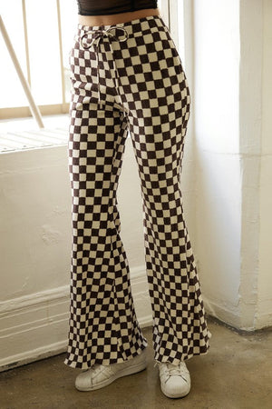 Checkerboard Long Cardigan