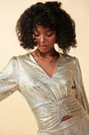 Metallic Foil Holiday Outfit