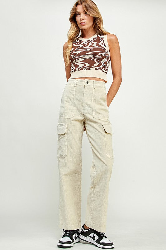 【BAON】Hibis corduroy washed wide pants Washed Cargo Corduroy Pants – Hippie Vibe Tribe