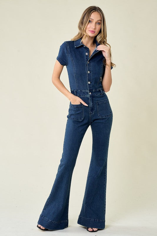 Cowgirl Denim Flared Jumpsuit – Hippie Vibe Tribe