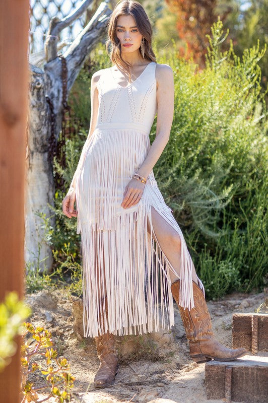 Southern Fringe Suede Dress – Hippie Vibe Tribe