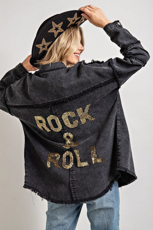 Washed Denim Rock & Roll Jacket