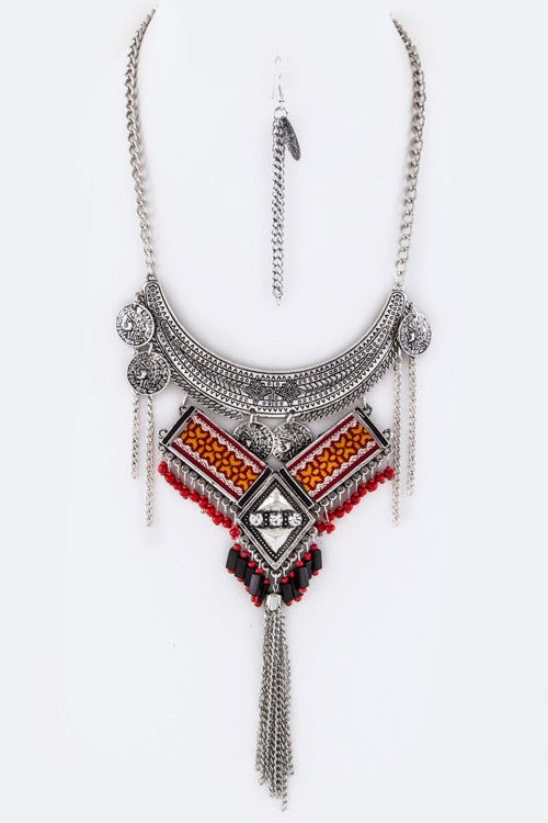 Bohemian Christine Red Necklace - Hippie Vibe Tribe