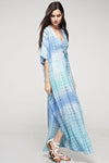 Baby Blue Tie-Front Maxi - Hippie Vibe Tribe