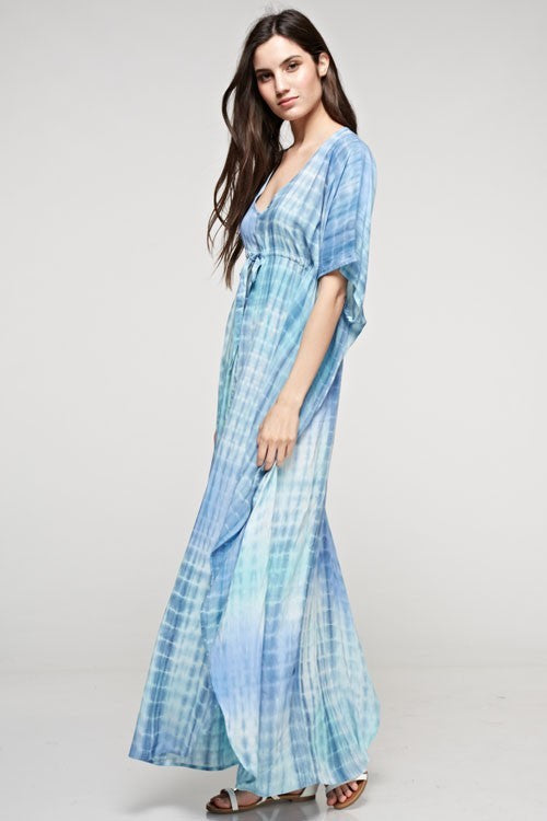 Baby Blue Tie-Front Maxi Baby Blue Tie-Front Maxi