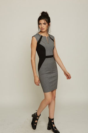 Black and Grey Mode Midi Dress – Hippie Vibe Tribe