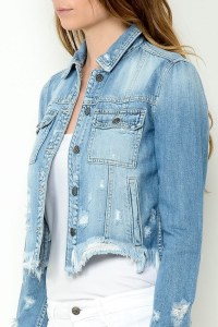 Frayed Bottom Denim Jacket – Hippie Vibe Tribe