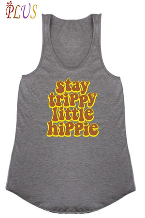 "Stay Trippy Little Hippie" Tank Top - Hippie Vibe Tribe