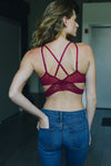 Burgundy Strappy Lace Bralettte for that Sensual Side - Hippie Vibe Tribe
