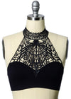 Women's Bra with Lace Halter to Neck - Hippie Vibe Tribe