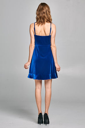 SALE!!!!! Royal Blue Velvet Midi Dress