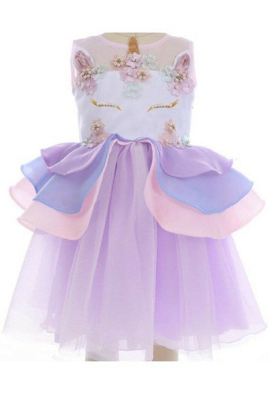 unicorn purple dress Unicorn Dress for Birthday Girl