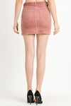 Corduroy Belted Mini-Skirt