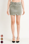 Corduroy Belted Mini-Skirt