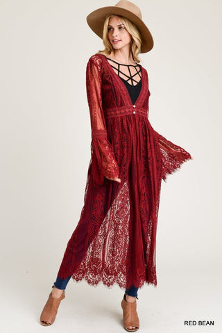 THEREDTHREAD】S lace up cardigan
