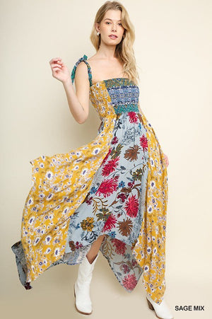 Scarf Dress  Sage Floral - Hippie Vibe Tribe