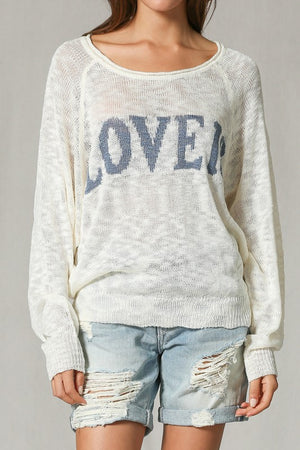 Love Is.. Soft & Cozy Light Knitted Sweater Top - Hippie Vibe Tribe
