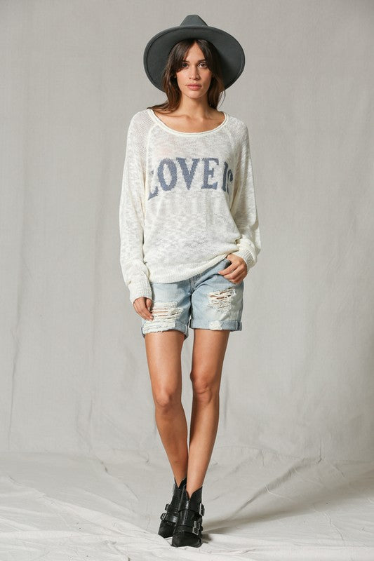 Love Is.. Soft & Cozy Light Knitted Sweater Top - Hippie Vibe Tribe