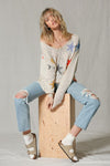 Knit Multi Color Star Pullover - Hippie Vibe Tribe
