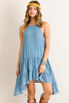 Boho Inspired Crochet Halter Dress - Hippie Vibe Tribe