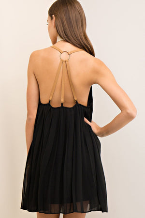 Sexy Back Mini Dress, Suede back Straps - Hippie Vibe Tribe