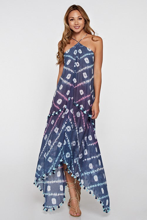 Moroccan Blue Scarf Dress s/m Moroccan Blue Scarf Dress s/m
