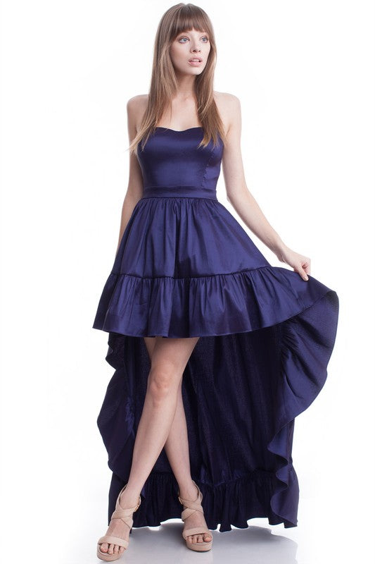 hippie prom dress Sweetheart Hi -Low Dress 2/4 / Black