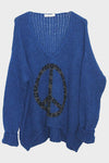 "Peace" cotton sweater. - Hippie Vibe Tribe