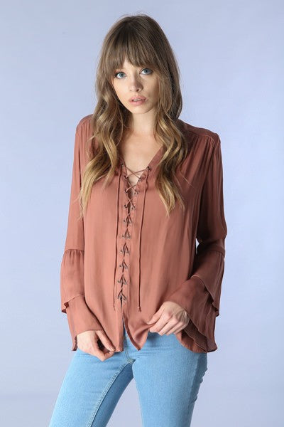 Hippie Lace Up Blouse – Hippie Vibe Tribe