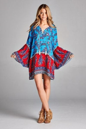 Boho Paisley Tunic/Dress - Hippie Vibe Tribe