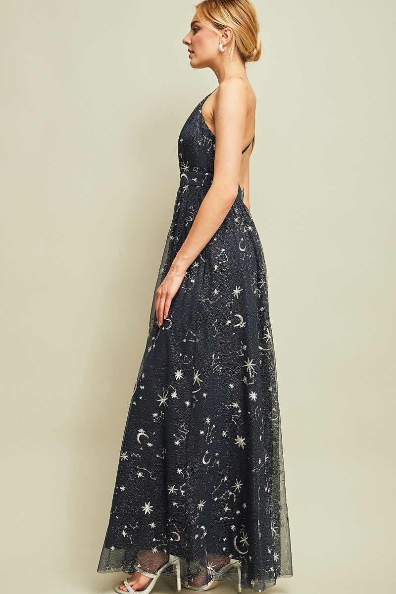 Awesome Moon, Stars Maxi Dress Awesome Moon, Stars Maxi Dress