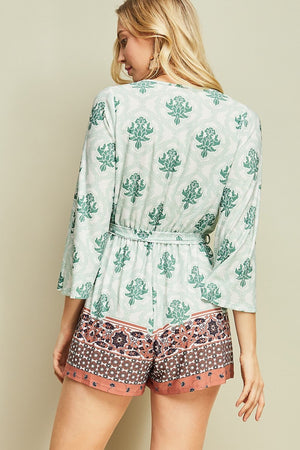 Sexy Sage Long Sleeve & Short Romper - Hippie Vibe Tribe