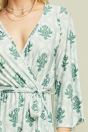 Sexy Sage Long Sleeve & Short Romper - Hippie Vibe Tribe