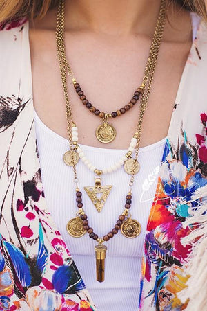 Antique Gold Tribal Necklace - Hippie Vibe Tribe